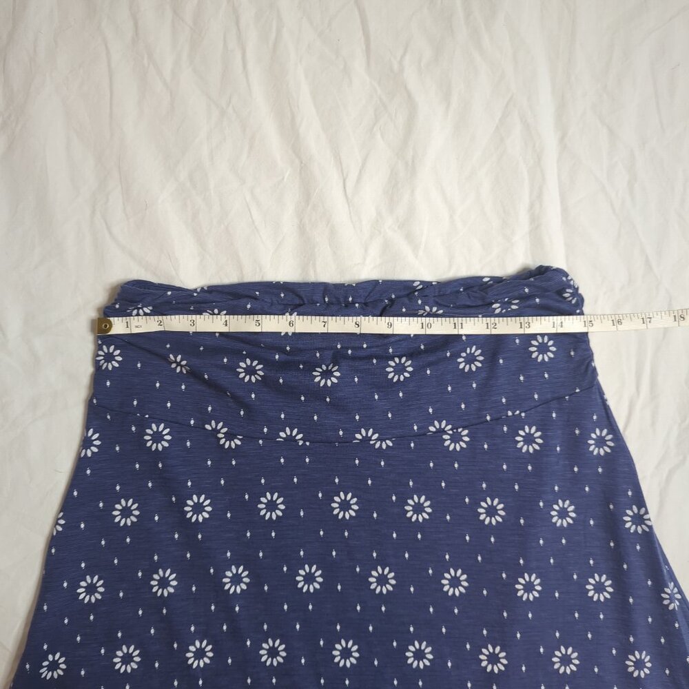 Toad&Co Women's Size Small Chaka Skirt, Navy Blue Print - Picture 3 of 8